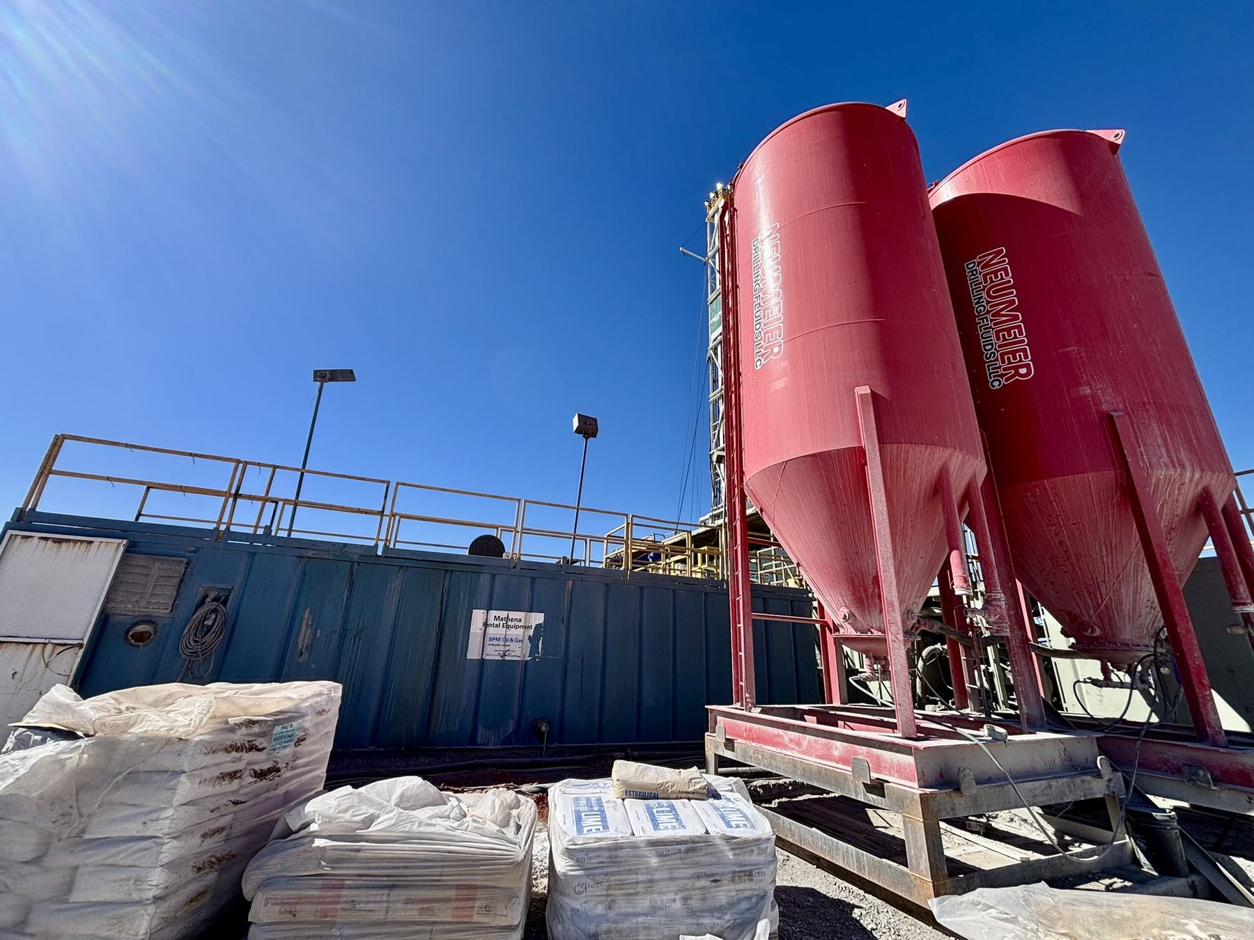 Bulk silos on site