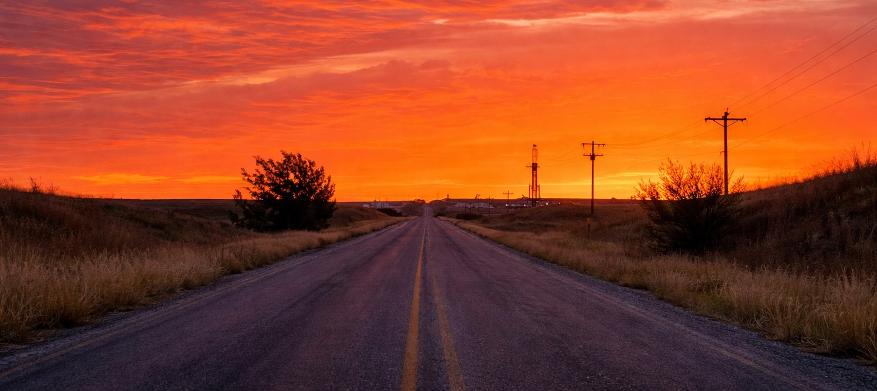 Road at sunset