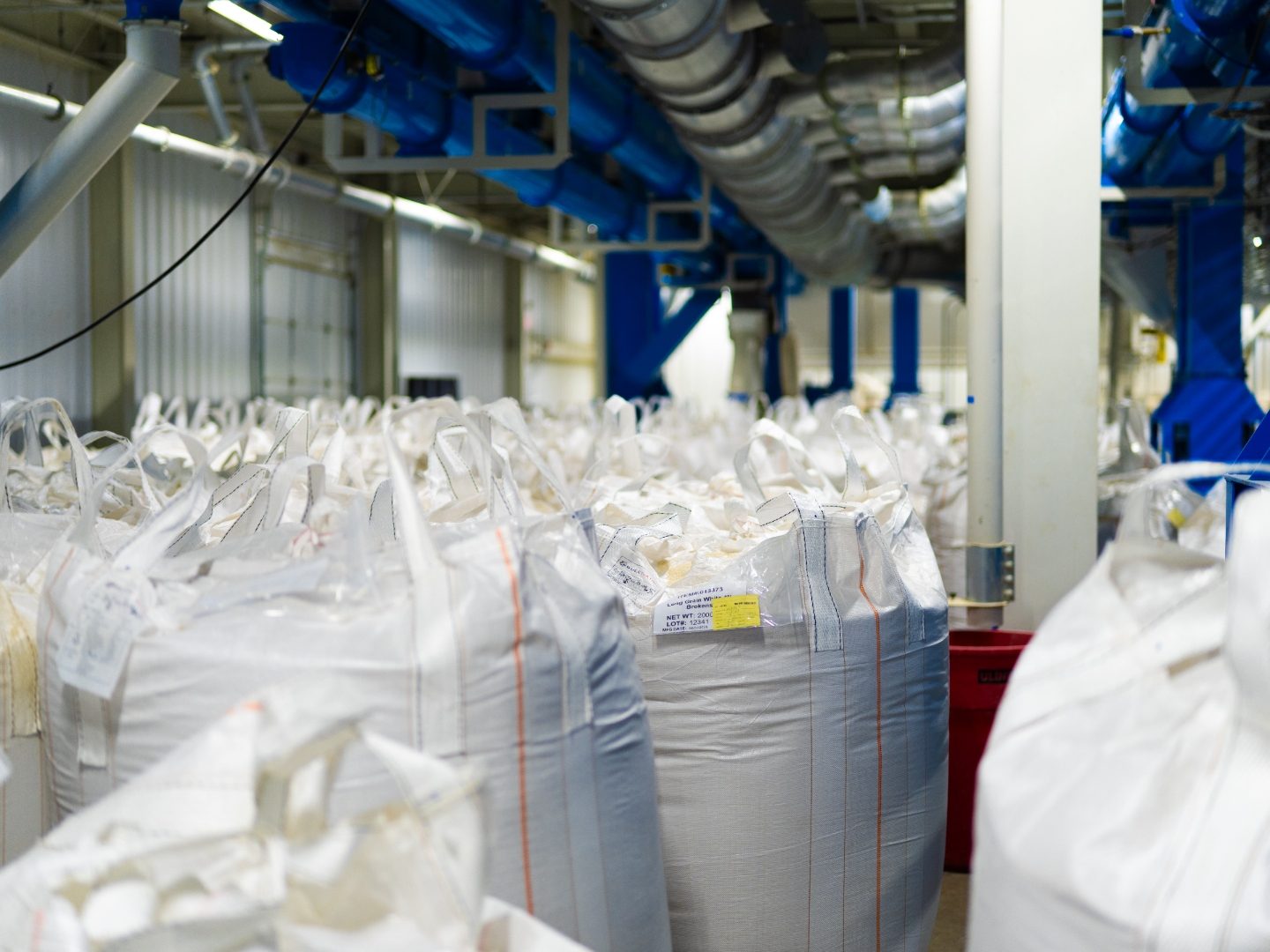Rows of totes