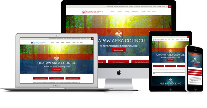 Quapaw Area Council Desktop & Mobile Wesbite